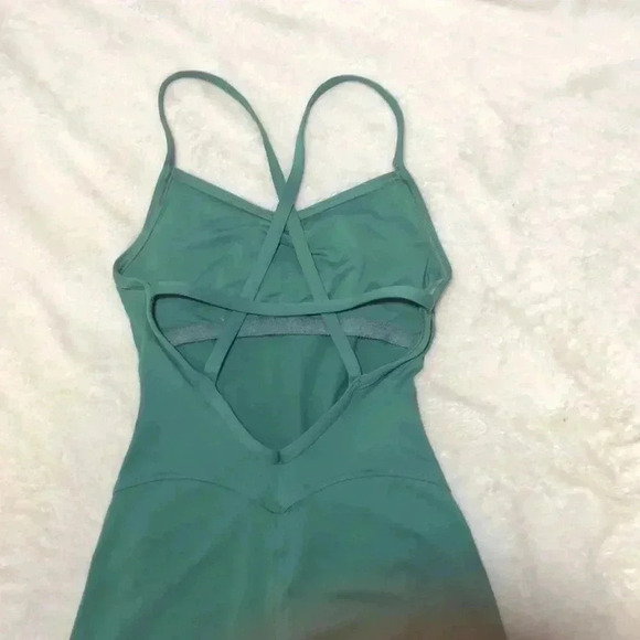 Seafoam Green Backless Workout Jumpsuit - Brazilian Style, Size Small - Picture 3 of 7